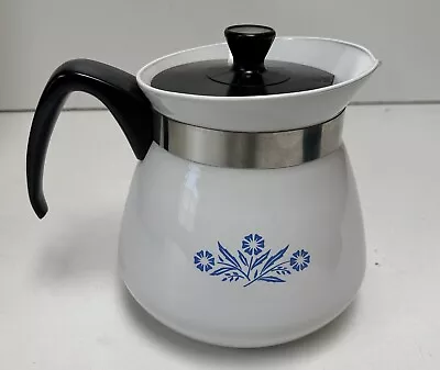 Vintage Corning Ware Blue Cornflower Coffee Tea Pot 2 Qt With Lid 8 Cups • $28.99