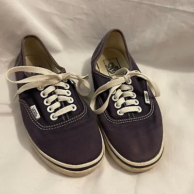 Vans Woman's Atwood Low Canvas Lace Up Blue Tennis Shoes Size 6.5 • $12.99