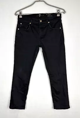 7 For All Mankind Relaxed Skinny Jeans Womens Black Size W26 (Measuring W30) • $29.95