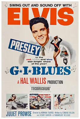 GI Blues - Elvis Presley - 1960 - Movie Poster - US Version • $24.99