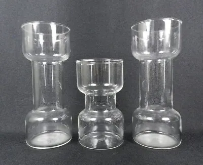 3 Vtg Corning Pyrex THE UNCANDLE 5  7  Floating Candles Clear Glass Vase Holder • $16.99