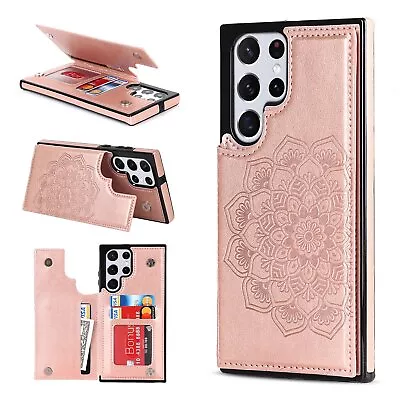 $11.99 • Buy For Samsung S23/S22/S21/S20 FE Ultra S10 S9 Plus Case Leather Wallet Flip Cover