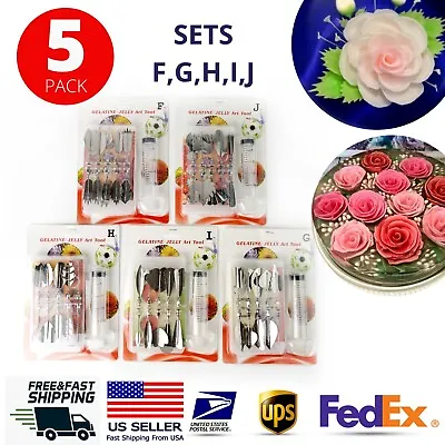 3D Flower Jelly Art Syringe Needle Jello Cake FGHIJ 55Pieces Set Decor Tools • $29.99