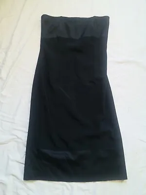 £12 • Buy PRESS & BASTYAN Black Wiggle Dress Strapless Sexy Classic 10 Satin Bands Used Vg