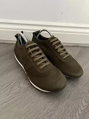 £34.99 • Buy The Art Company Kioto Mens Khaki Leather Trainers Shoes - Size UK 7 - New No Box