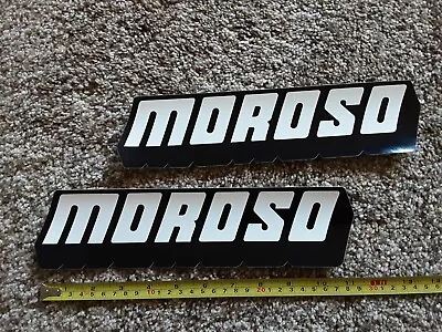 Lot Of 2 Moroso Oil Pan Racing Decals Stickers NHRA Nascar Street Outlaws Vacuum • $8.95