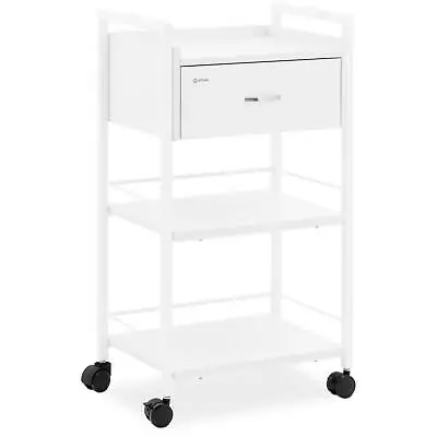 Cosmetic Trolley - 1 Drawer - 3 Shelves - Max. 65 Kg - White Beauty Salon Trolle • £159