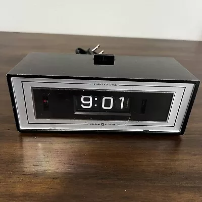 Vintage General Electric Model 8142-4 Alarm Clock Flip Dial READ TESTED WORKS • $19