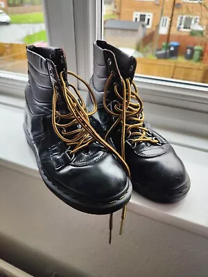 Dr Martens Kamin Archive Vintage Black Leather Uk 7 Ankle Hiking Walking Boots • £10