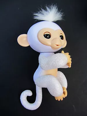 $13.50 • Buy FINGERLINGS White Glitter Baby Monkey SUGAR - Good Working Condition