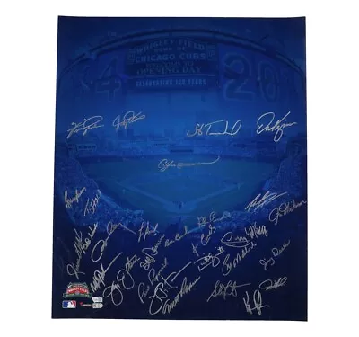 Wrigley Field 100 Years 20x24 Photo Signed By 29 Chicago Cubs Including 4 HOFers • $259.95