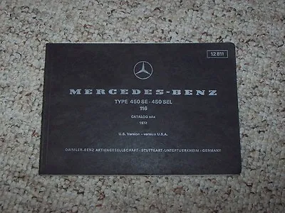 1980 Mercedes Benz 450SEL 6.9 450 SEL Factory Parts Catalog Manual W116 Chassis • $46.90