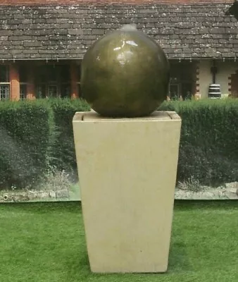 Sphere Ball On Cantabury Tub Stone Water Fountain Feature Garden Ornament • £349.71