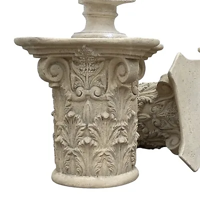 $526.90 • Buy Pair Of Corinthian Neo Classic Pedestal For Statue Or Table Column Capital