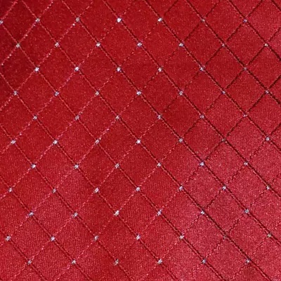 DONALD TRUMP ~ MENS SILK TIE ~ RED CHECK W/ SILVER SPARKLE ~ 61  XL TALL LONG • $24.99