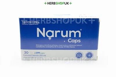 Narum Narine Caps 200mg 30Capsules Lactobacillus Acidophilus FREE P&P ! • £19.95