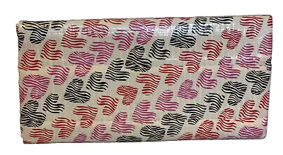 Clutch Duct Tape Wallet Pink Red Black Hearts Pattern 7.5  X 4  Pocketbook Pouch • $12