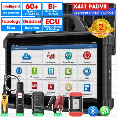 LAUNCH X431 PAD VII Pro X-PROG3 Car Diagnostic Tool J2534 Programming Key Coding • $529