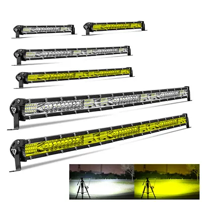 NEW 7 10 20 30 Slim LED Light Bar Spot Flood Combo Work Offroad SUV Driving ATV • $14.24