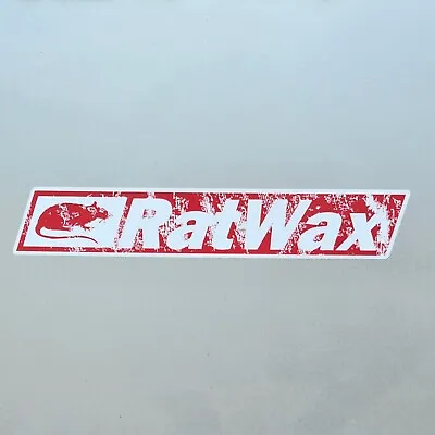 Distressed Red Ratwax Ratlook Retro Vinyl Sticker Decal For Car Van 150x26mm • $6.17