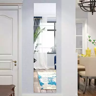 £10.99 • Buy 4Pcs 30X30cm Mirror Tiles Wall Sticker Square Self Adhesive Stick On Home Decor