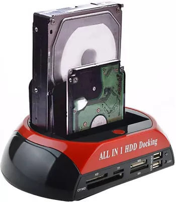 HDD Base Memory Card Reader For 2.5/3.5 Inch SATA IDE Hard Drive Docking Station • $33.83