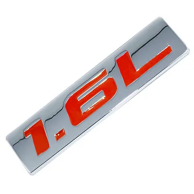 Chrome/red Metal 1.6l Engine Race Motor Swap Emblem Badge For Trunk Hood Door • $9.88