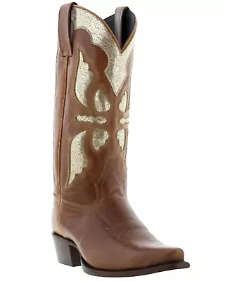Liberty Black Women's Botas Caborca For Metallic Inlay Western Boot Snip Toe - • $114.97