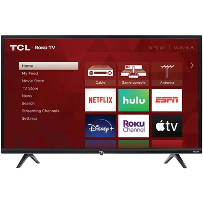 $125 • Buy NEW 32” Class 3-Series HD LED Smart Roku TV - 32S335-B (Refurbished)
