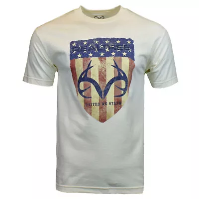 Mens T Shirt Realtree UNITED WE STAND- American Flag  Logo 100% Cotton NEW • $12.99