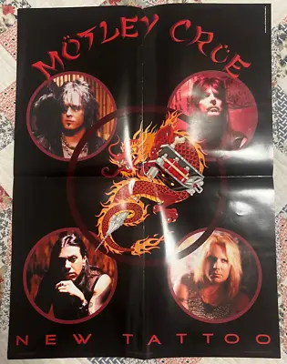 Motley Crue New Tattoo Promo Poster 2000 Tommy Lee Vince Neil 18x24 • $24.99