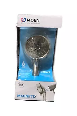 MOEN Magnetix 6-Spray 3.75 In. Single Wall Mount Shower Head Brushed Nickel • $39.95