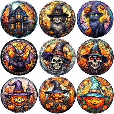 $11.19 • Buy DIY Full Drill Diamond Painting Halloween Pumpkin Embroidery Crafts Decor Gifts