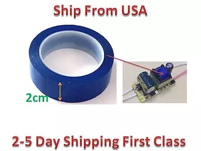 Insulation Adhesive Mylar Tape Hig-Temp  Transformer Coil Wrap Blue 2CM*66M • $10