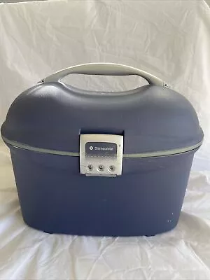 Samsonite Vanity Case Hard Blue Grey Handle  • £19.95