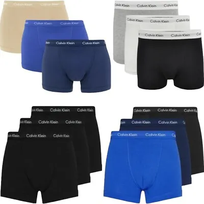 Calvin Klein Boxers Shorts 3 Pack Mens Trunks Underwear S - XL • £25.99