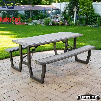 Lifetime 6Ft Craftsman Folding Picnic Table Outdoor Garden Furniture Portable  • £255.99