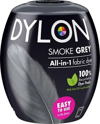 DYLON Washing Machine Fabric Dye Pod For Clothes & Soft Furnishings Smoke Grey • £7.69