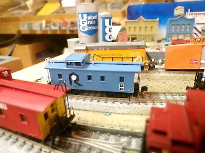 ROCK ISLAND  BLUE WOOD  # 17210   N Scale Custoim Painted Caboose • $49