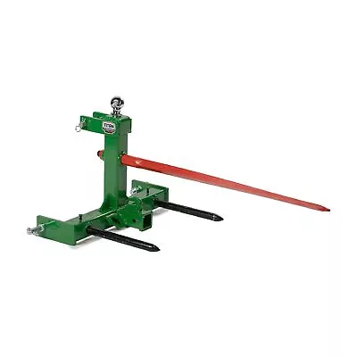 Titan Attachments 3 Point Gooseneck Tractor Trailer Hitch 49  Hay Bale Spear • $554.99