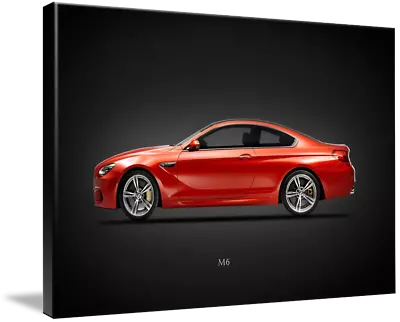 Canvas Art - BMW M6 Coupe Minimal Modern Performance Car Art 3 Sizes • $135.99