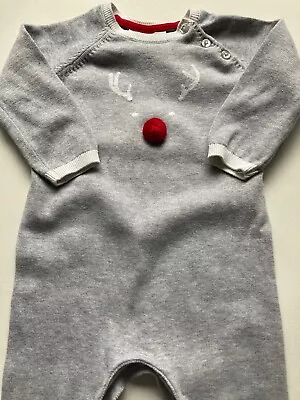 The Little White Company Reindeer Theme Christmas Outfit Baby Boys 6-9 Months • £6.50