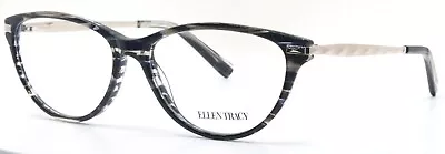 ELLEN TRACY SOCHI Black Horn Cat Eye NEW Full Rim Eyeglasses Frames 54-15-135 • $37.99