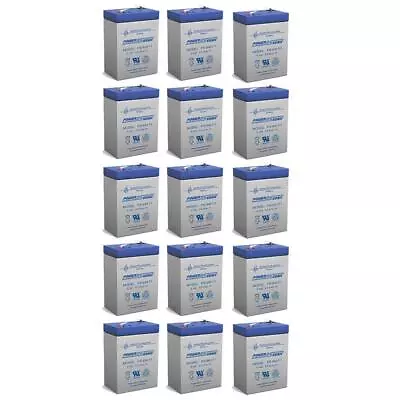 Power-Sonic 15 Pack - 6 VOLT 4.5AH RECHARGEABLE GAME DEER FEEDER BATTERY 6V • $119.99