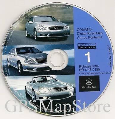 2002 2003 2004 Mercedes G500 SL600 SL500 SL55 Navigation CD Map #1 Cover CA NV • $70