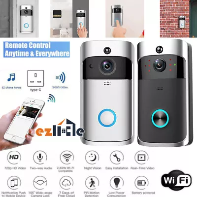 WiFi Security Camera Wireless Doorbell Phone Ring Intercom Video Door Bell Smart • $50.88