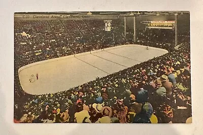 Cleveland Arena Hockey Vintage Postcard  Cleveland Barons  • $9