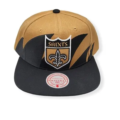 Mitchell & Ness New Orleans Saints Sharktooth Adjustable Snapback Hat Cap • $40.99