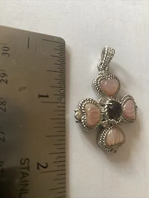 Judith RIPKA Pink Mother Of Pearl And Topaz Enhancer • $60