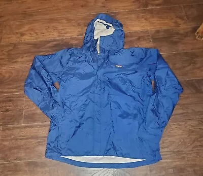 $74.99 • Buy Patagonia H2NO Torrentshell Waterproof Blue Rain Jacket Men's Large  *READ*